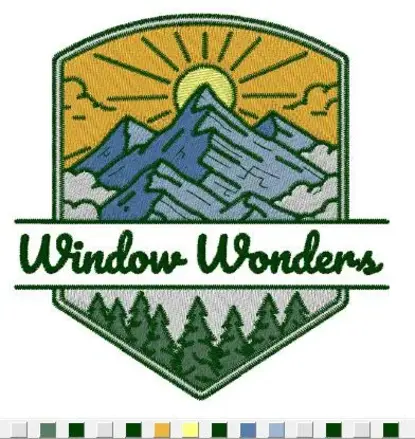 Digitized and embroidered corporate logo