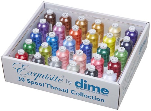 Exquisite by Dime 24 Spool Holiday Embroidery Thread Collection
