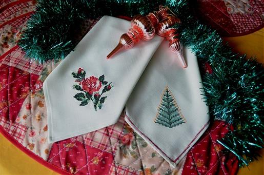 Embroidered Holiday Napkins
