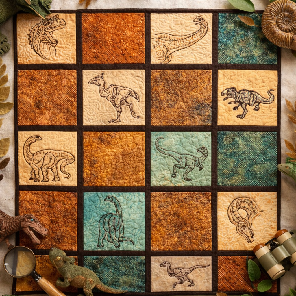 Paleontology Child’s Lap Quilt