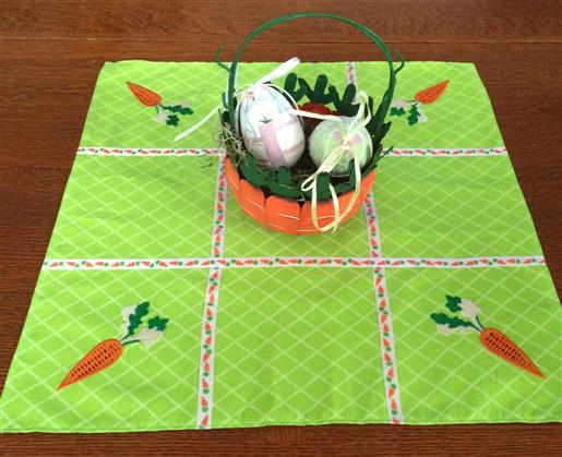 Easter Table Topper/Basket Liner Using a Cutwork Design