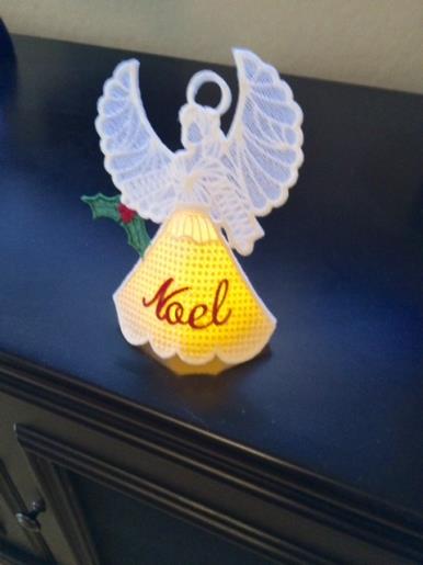 How to sew out and create a Free Standing Lace Holiday/Light Angel