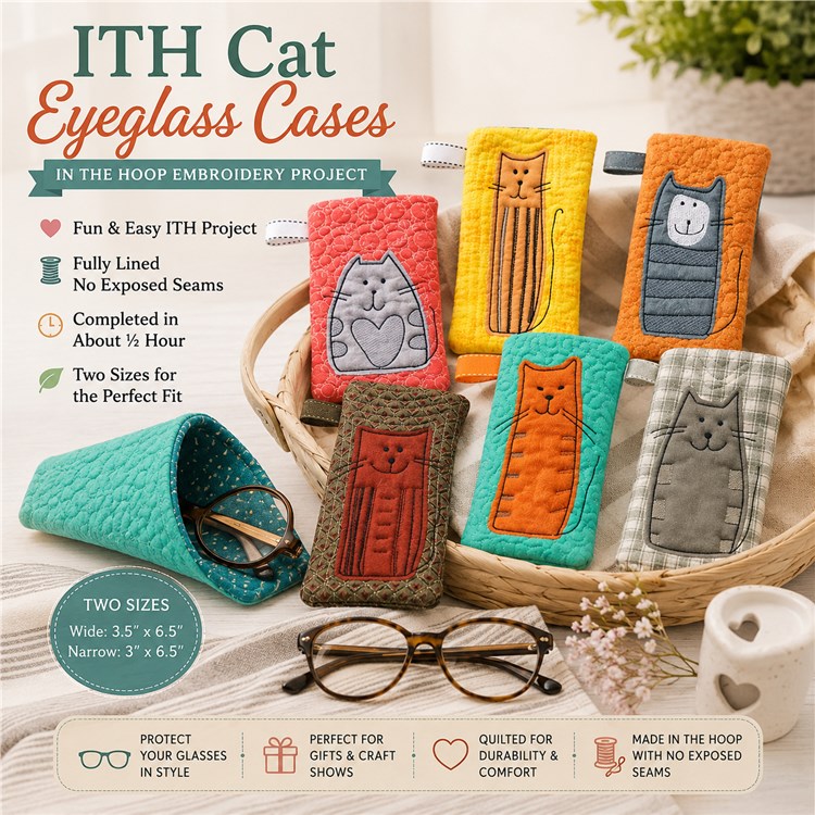In the Hoop Cat Eyeglass Cases