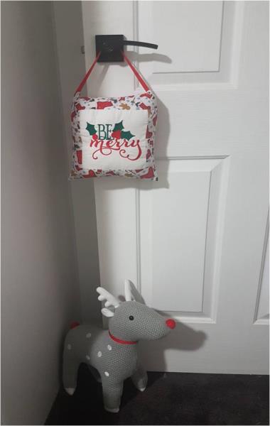 Be Merry hanging cushion