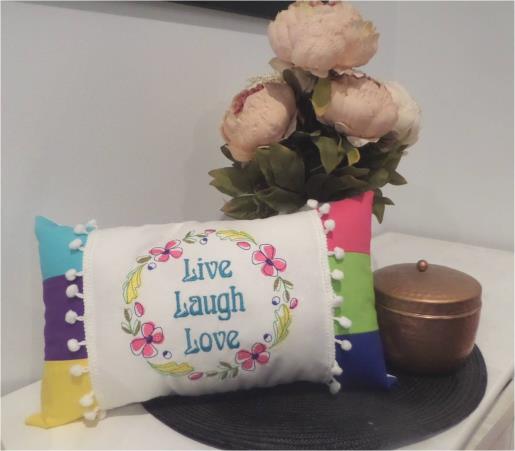 Live Laugh Love cushion