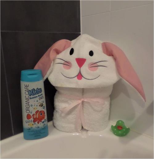 Bunny hooded towel