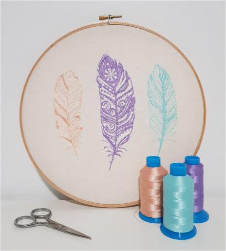 Feather wall art