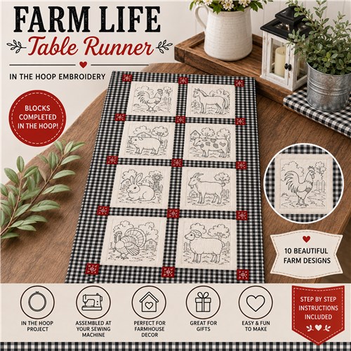 Farm Life Table Runner