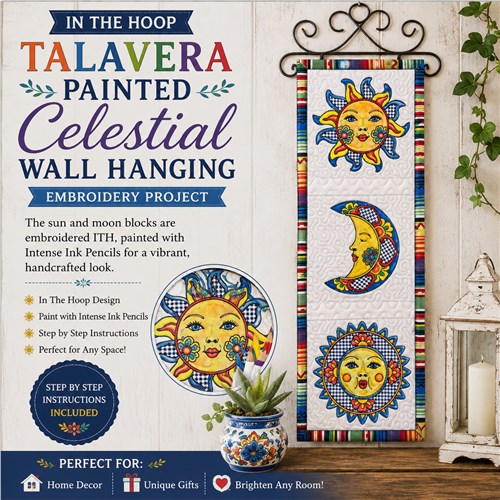 Talavera Painted Celestial Wall Hanging