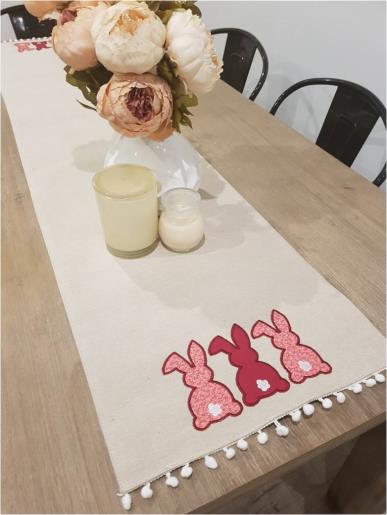 Bunny Trio Table Runner