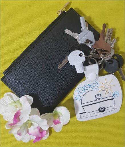 Double Sided Caravan Keyring
