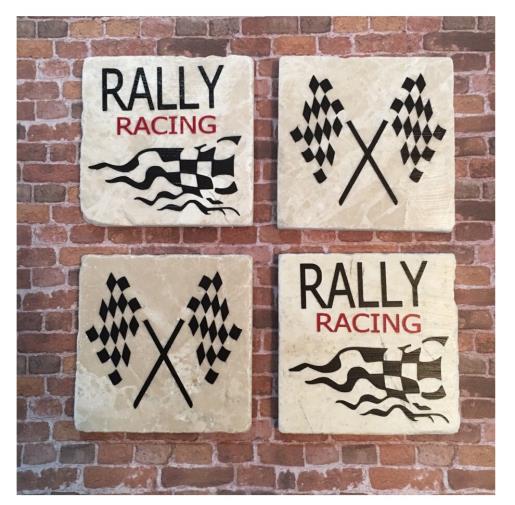 Race Car Themed Tile Coasters/SVG