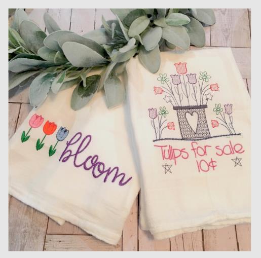 Tulips In Bloom Flour Sack Towels