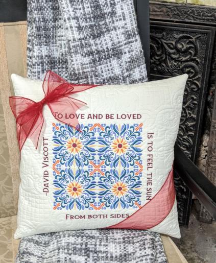 FLORAL QUILT SQUARE PILLOW