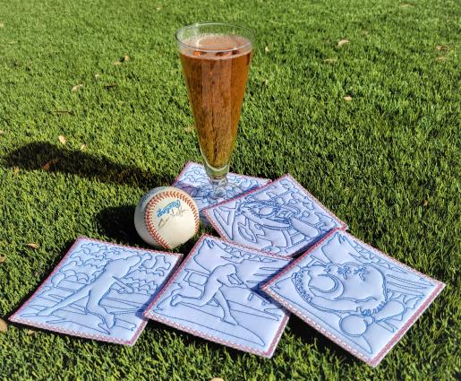 ITH Baseball Mug Rugs