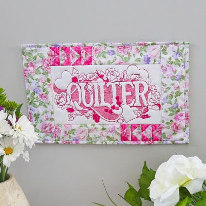 Trapunto Quilter and Geese Wall Hanging