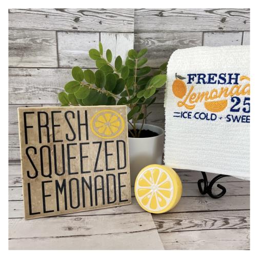 Fresh Squeezed Lemonade Signage/SVG