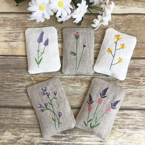 ITH Linen Wildflower Sachets