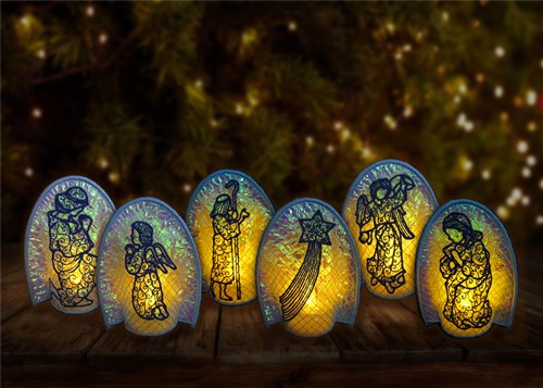 In The Hoop Nativity Set Mylar Tea lights