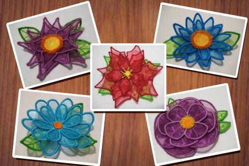 3D Colorful Flower Set