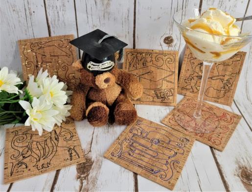 Graduation Cork Coasters