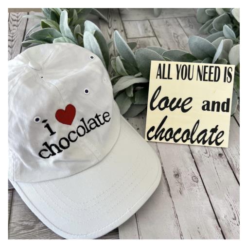 I Love Chocolate Baseball Cap
