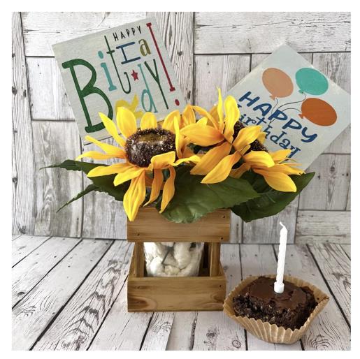Happy Birthday Potted Plant Stake Signage/SVG