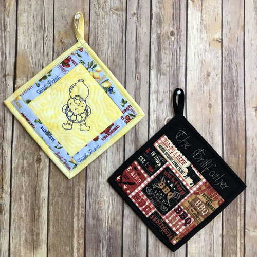 Binding Potholders with a Hanging Loop