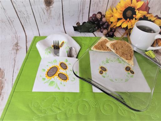 Sunflower Placemat and Napkin Set