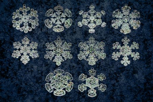Free Standing Mylar Snowflakes