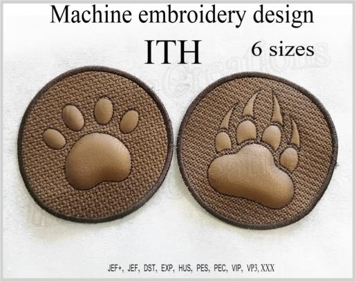 ITH Paw Print Mug Rug