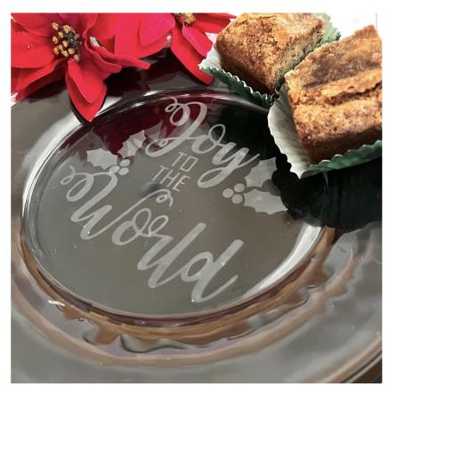 Etched Glass Christmas Plate / SVG