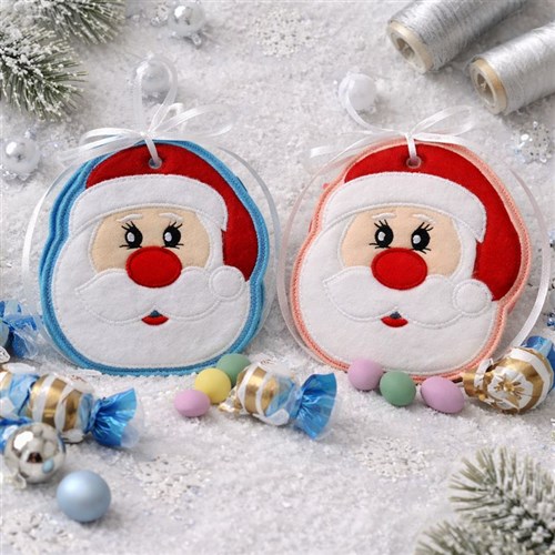 ITH Felt Candy box Santa