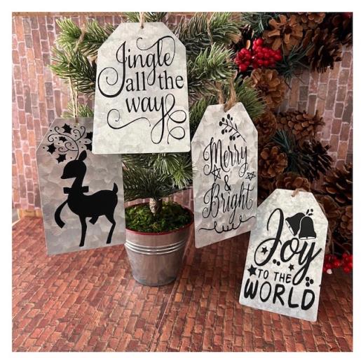 Farmhouse Inspired Metal Tag Ornaments/SVG