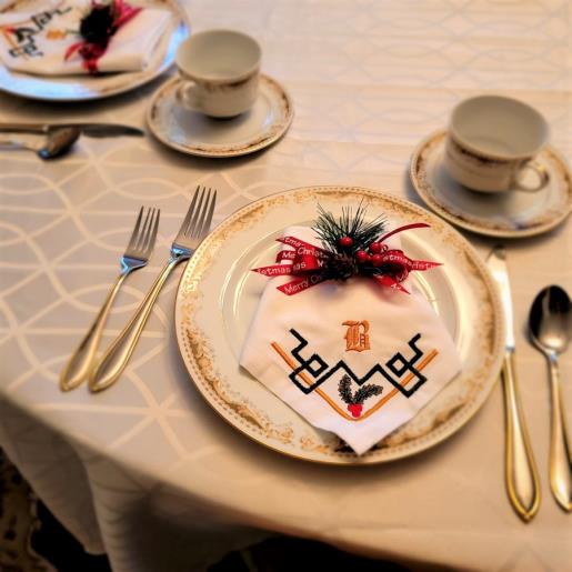 Monogrammed Holiday Napkins