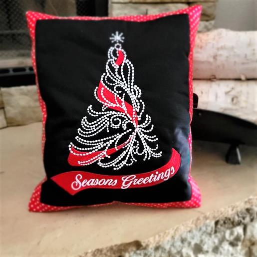 Seasons Greeting Two-Color Pillow