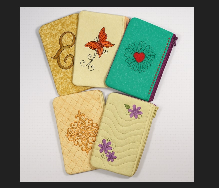 Elegant ITH Embroidered Pouch Collection