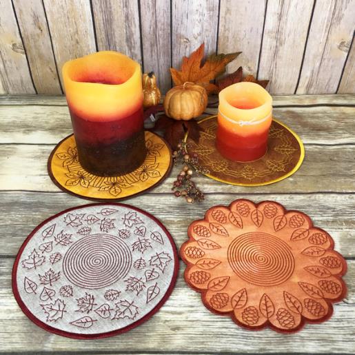 ITH Autumn Candle Mats