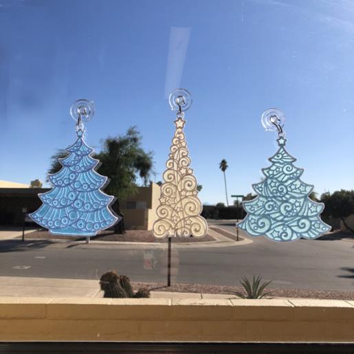 ITH Organza Christmas Tree Suncatchers/Ornaments