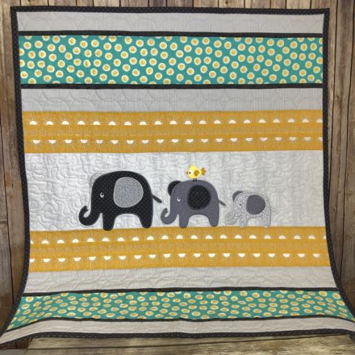Elephant Walk Baby Quilt