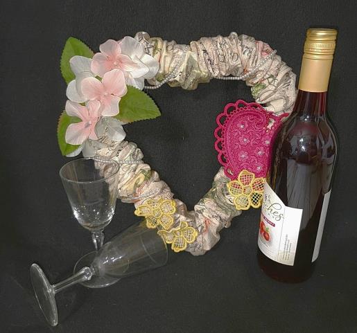 Scrappy FSL Valentine Wreath