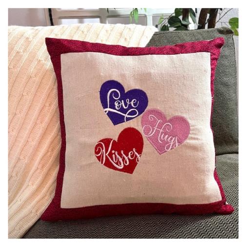 Love Hugs and Kisses Pillow Cover