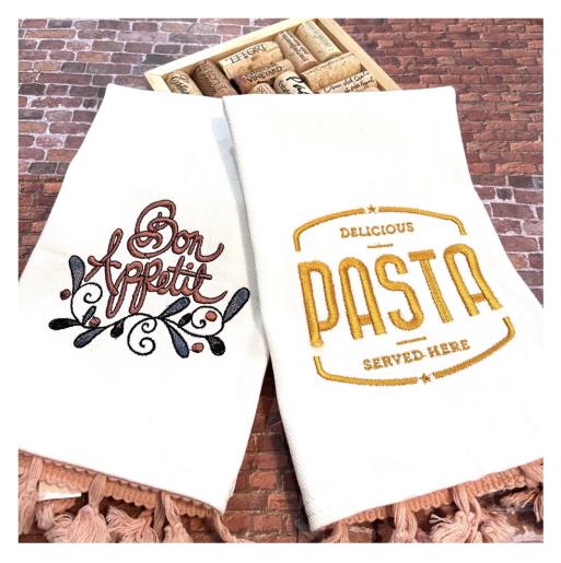 Pasta Themed Kitchen Towel Set