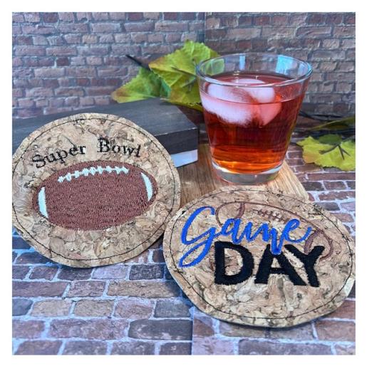 Football Themed Cork Coasters