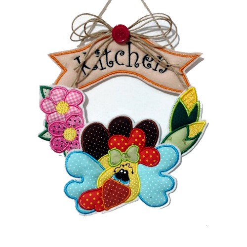In The Hoop Embroidery Design of a My Kitchen Sign