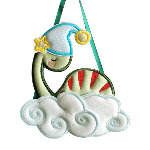 Sleeping Dinosaur In The Hoop Embroidery Project