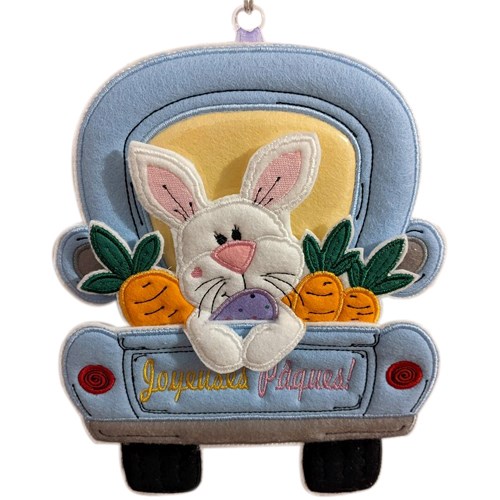 ITH Easter Bunny Truck Wall Hanger