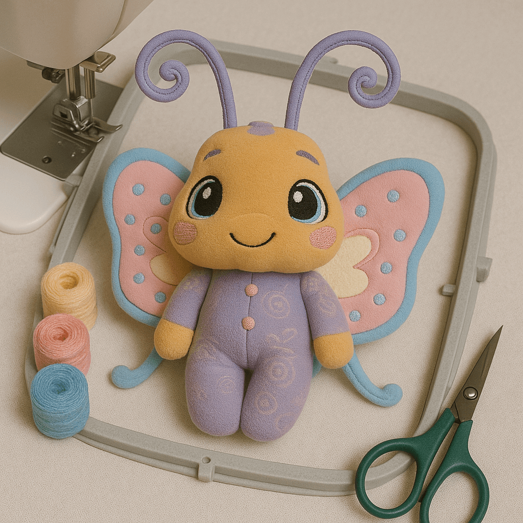 Whimsical ITH Butterfly Plushie