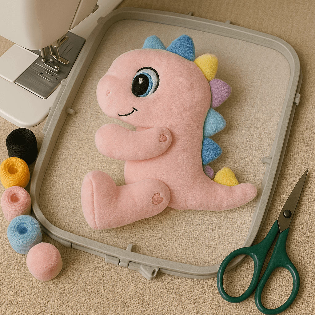 Adorable ITH Pastel Dino Plushie