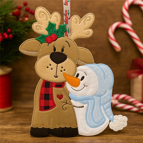 ITH Reindeer & Snowman Hug